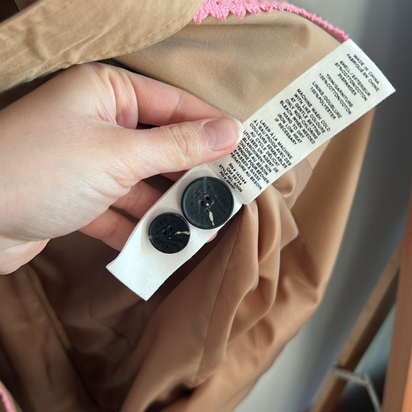 NWT Avec les Filles colorful trimmed trench coat - Picture 5 of 7